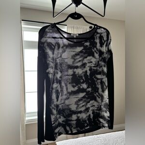 BUFFALO Black and Grey Long Sleeve Top